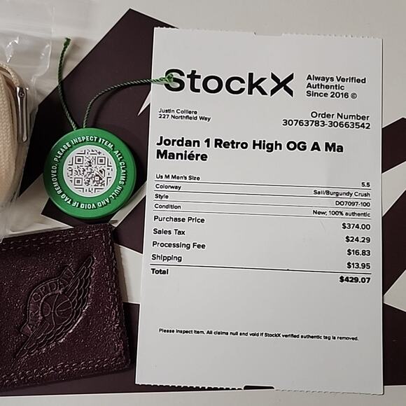 Size 5.5 - Jordan 1 OG x A Ma Maniere High Airness main image 2